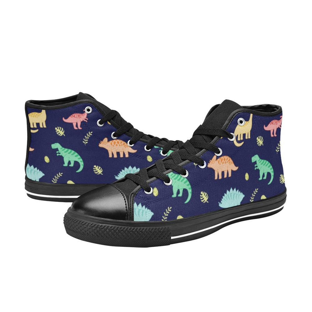 Dinosaurs - Men's High Top Canvas Shoes