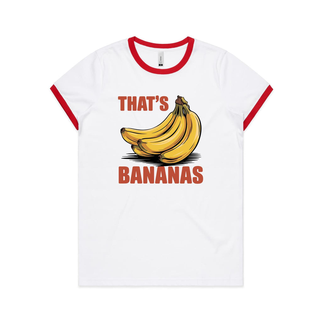 That's Bananas Women's AS Colour Ringer Tee