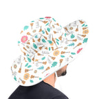 Ukulele Wide Brim Bucket Hat Wide Brim Bucket Hat Music Printed Offshore