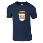 Personalised - Coffee Characters - Classic Unisex Crewneck T-shirt Navy Personalised T-shirt Coffee Customise Globally Fulfilled Personalise