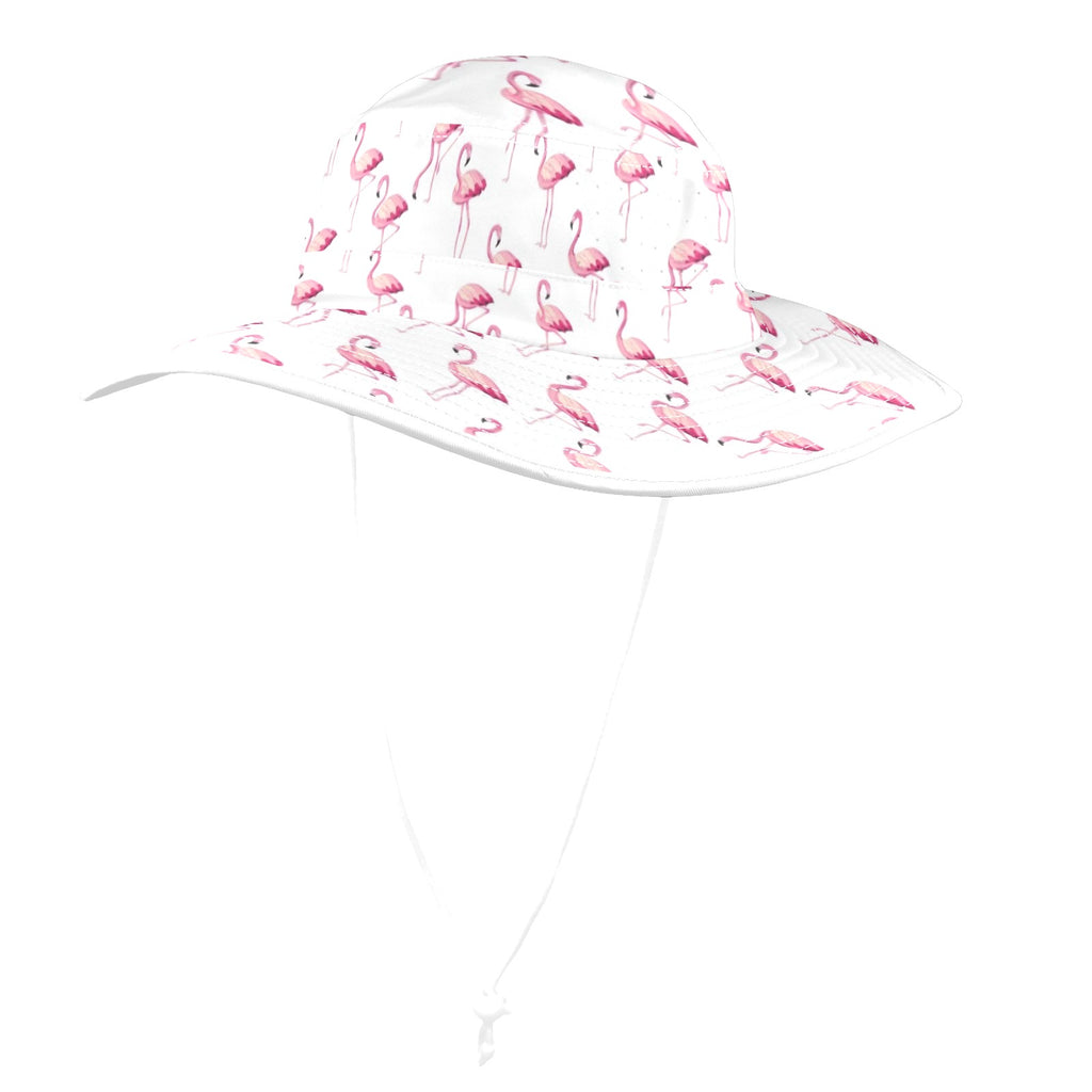 Flamingos Wide Brim Bucket Hat Wide Brim Bucket Hat animal Printed Offshore
