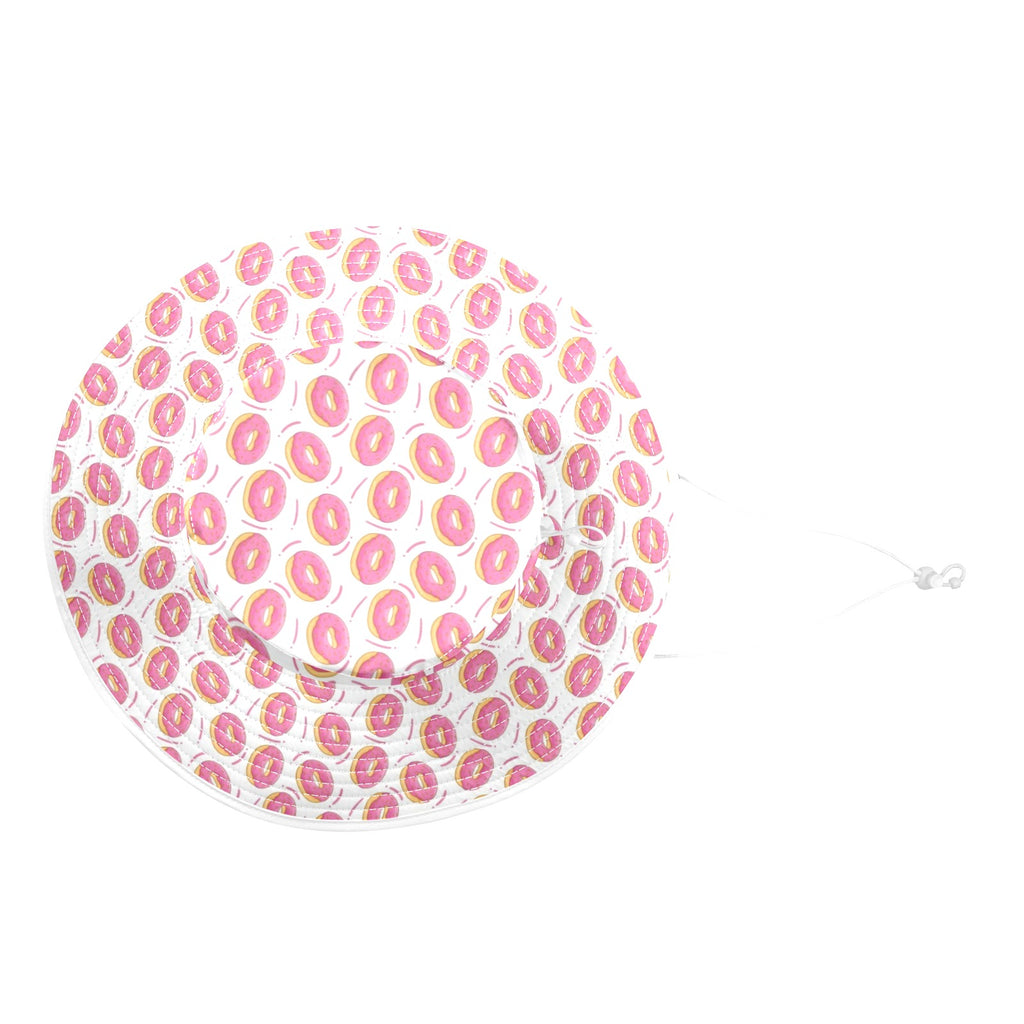 Pink Donuts Wide Brim Bucket Hat Wide Brim Bucket Hat Food Printed Offshore