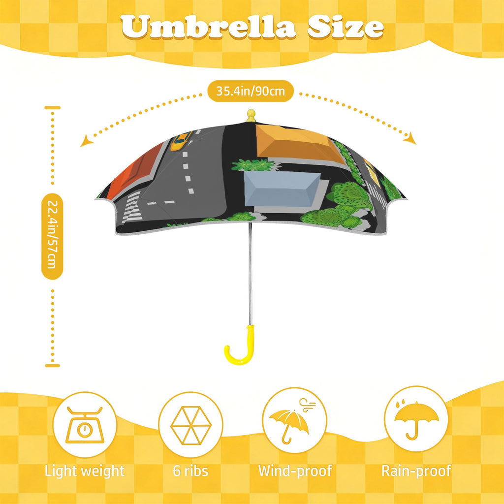 Road Map Kids Safe Round Corner Umbrella Kids Safe Round Corner Umbrella Printed Offshore