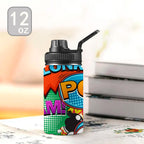 Comic Book 2 Kids Water Bottle with Chug Lid (12 oz) Kids Water Bottle with Chug Lid comic Printed Offshore