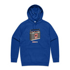 Classic Rock, Cassette Player - Mens Hoodie Bright Royal Mens Hoodie Music Printed In Australia