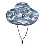 Japanese Waves Wide Brim Bucket Hat Wide Brim Bucket Hat Ocean Printed Offshore