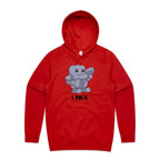 I Rock - Mens Hoodie Red Mens Hoodie Music Printed In Australia