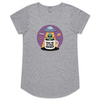Coffee, Alien, UFO, Take Me To Your Brewer Women's AS Colour Scoop Neck T-Shirt Grey Marle Womens Scoop Neck T-shirt Coffee Printed In Australia Sci Fi