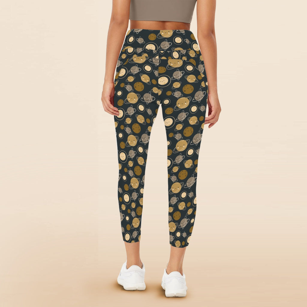 Planets Women's High Waist Pockets Yoga Leggings Women's High Waist Pockets Yoga Leggings Printed Offshore Space
