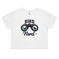 Bird Nerd Women's AS Colour Crop Tee White animal Birds Printed In Australia