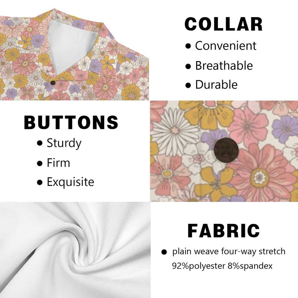 Faded Floral Men's Hawaiian Shirt