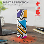 Graphic 80's - 20oz Tall Skinny Tumbler with Lid and Straw