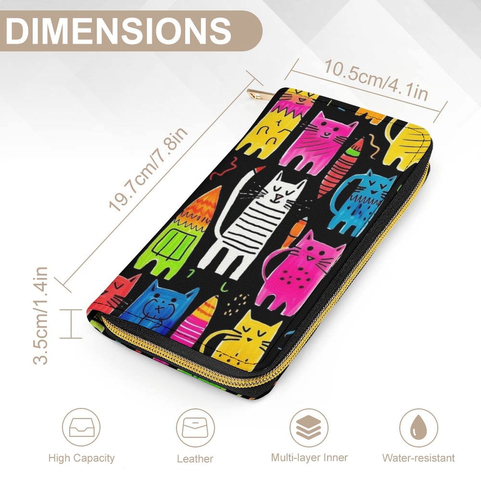 Colourful Cats -  PU Leather Wallet