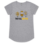 They All Matter Solid Liquid Gas Women's AS Colour Scoop Neck T-Shirt Grey Marle Womens Scoop Neck T-shirt Printed In Australia Science
