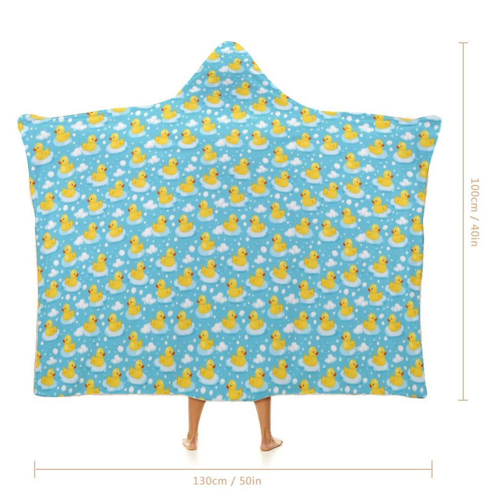 Rubber Ducks Kids Hooded Blanket 100cm x 130cm