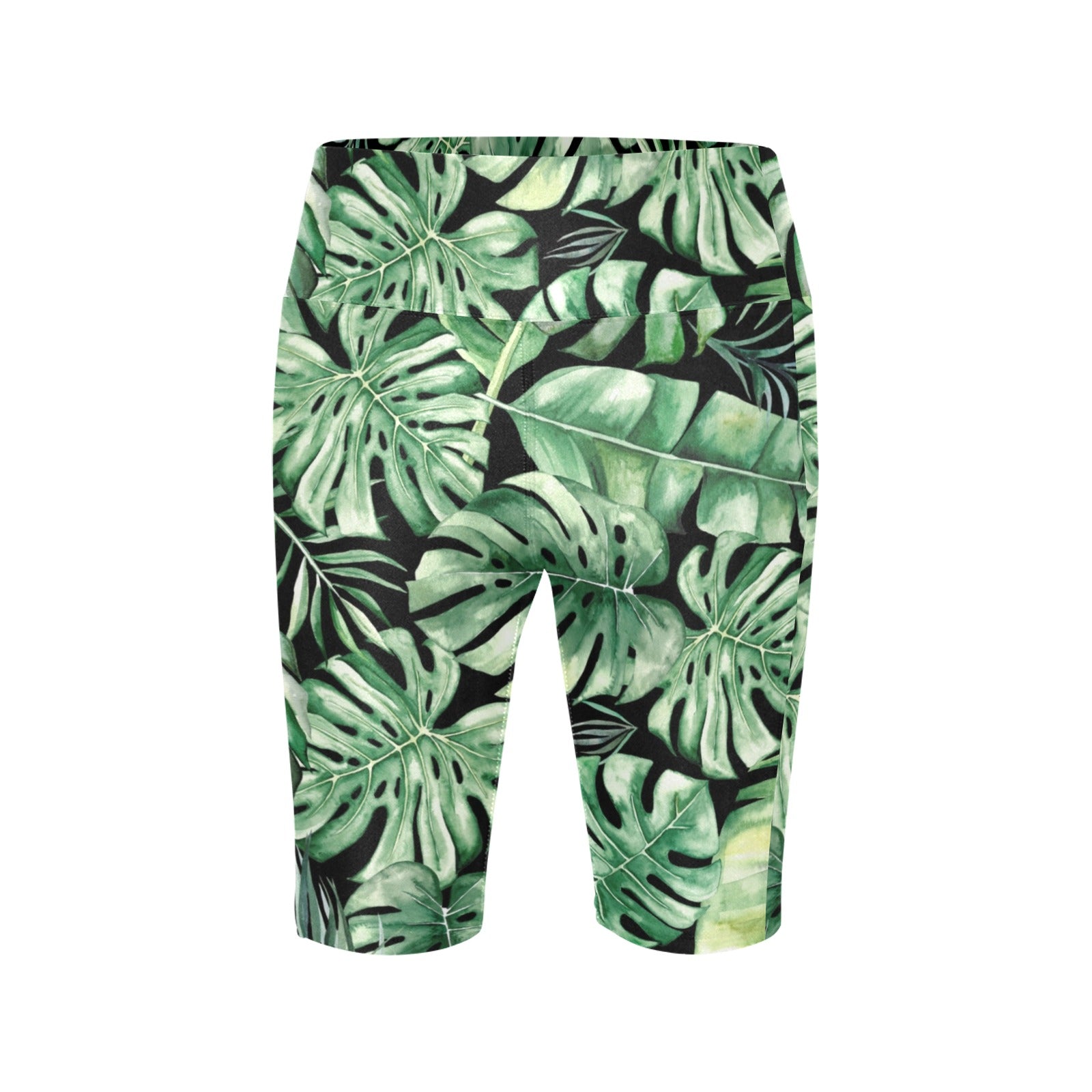 Jungle Leaves - Women's Bike Shorts With Side Pockets Women's Bike Shorts Plants Printed Offshore