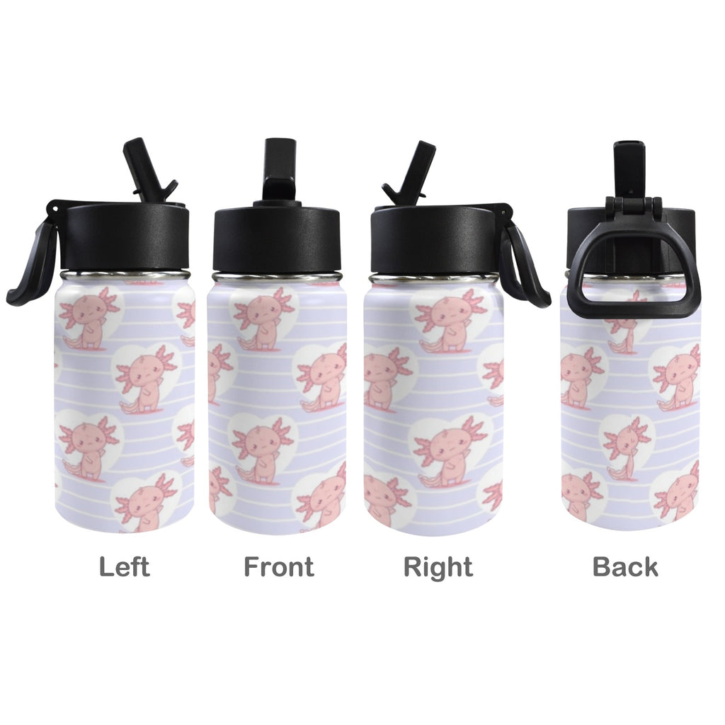 Axolotl Love 12oz Kids Water Bottle with Straw Lid