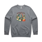 Audiobook Girlie - AS Colour Stencil Crew Gravel Sweatshirt Printed In Australia Reading