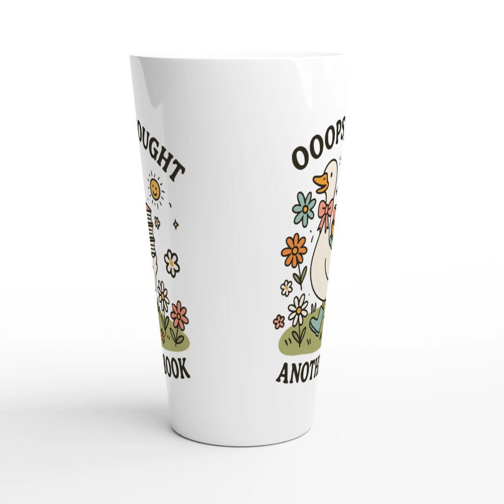 Oops, I Bought Another Book - White Latte 17oz Ceramic Mug Latte Mug animal Globally Fulfilled Reading