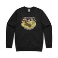 Dachshund, I've Got Friends In Low Places AS Colour Stencil Crew Sweatshirt Unisex Black Sweatshirt animal Printed In Australia
