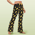 Lightning Bolts High Waist Crossover Tummy Control Flare Leggings High Waist Flare Leggings comic Printed Offshore