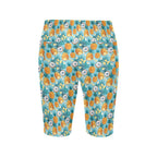 Pineapple Coconut Women's Bike Shorts With Side Pockets