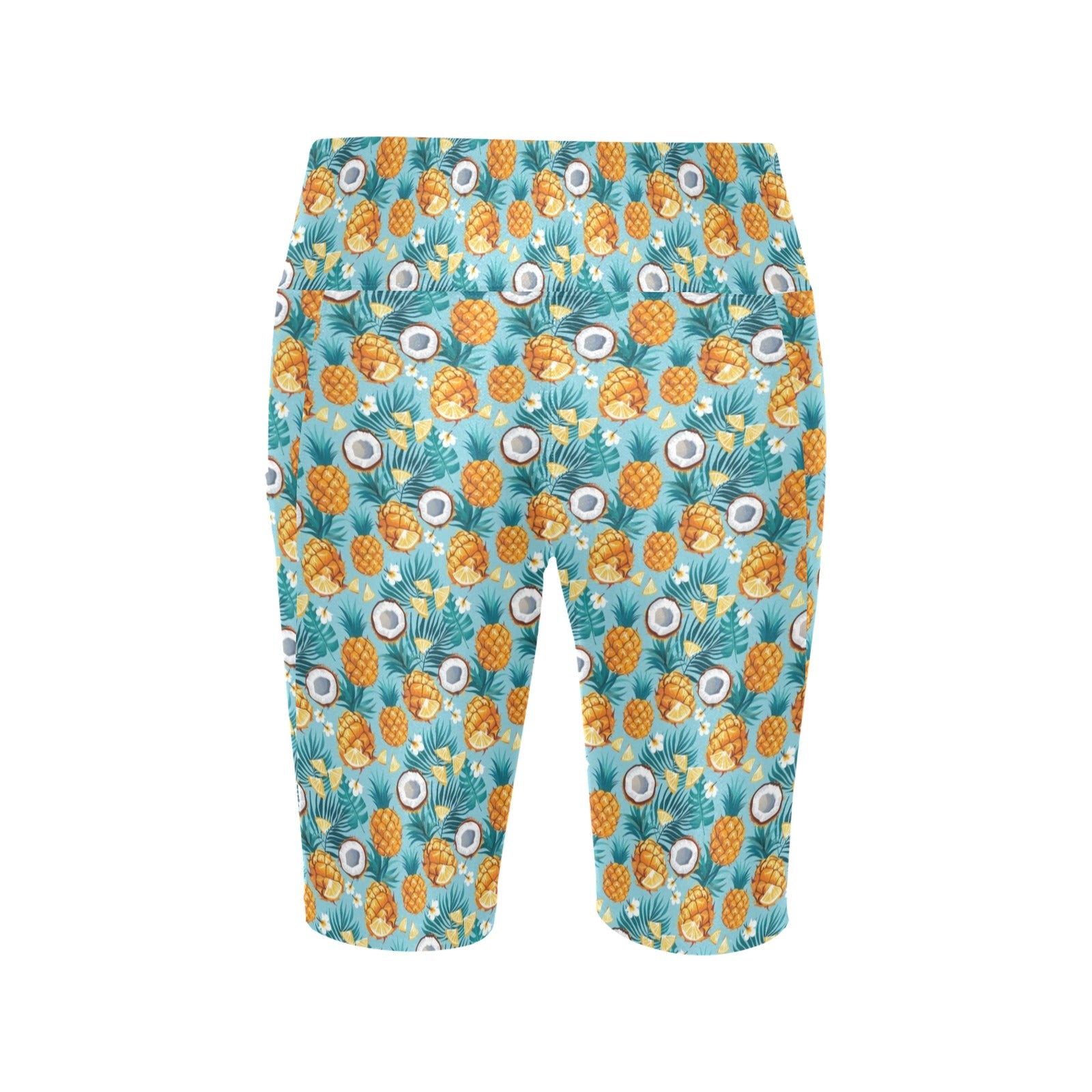 Pineapple Coconut Women's Bike Shorts With Side Pockets