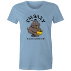 I'm Saxy And I Know It, Saxophone Hippo - Womens T-shirt Carolina Blue Womens T-shirt animal Music Printed In Australia