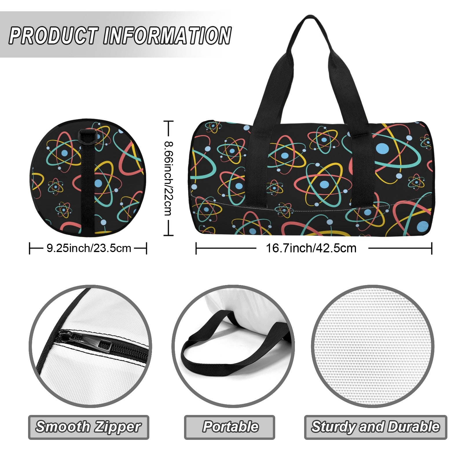 Atoms Duffle Bag Duffle Bag Printed Offshore