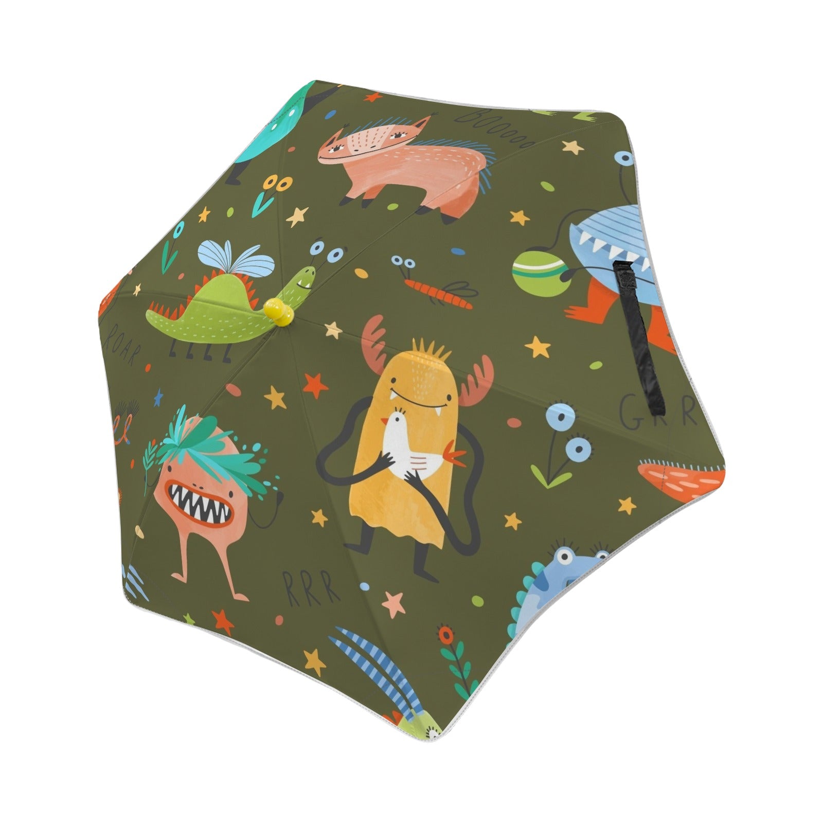 Monsters Kids Safe Round Corner Umbrella One Size Kids Safe Round Corner Umbrella Printed Offshore Sci-Fi