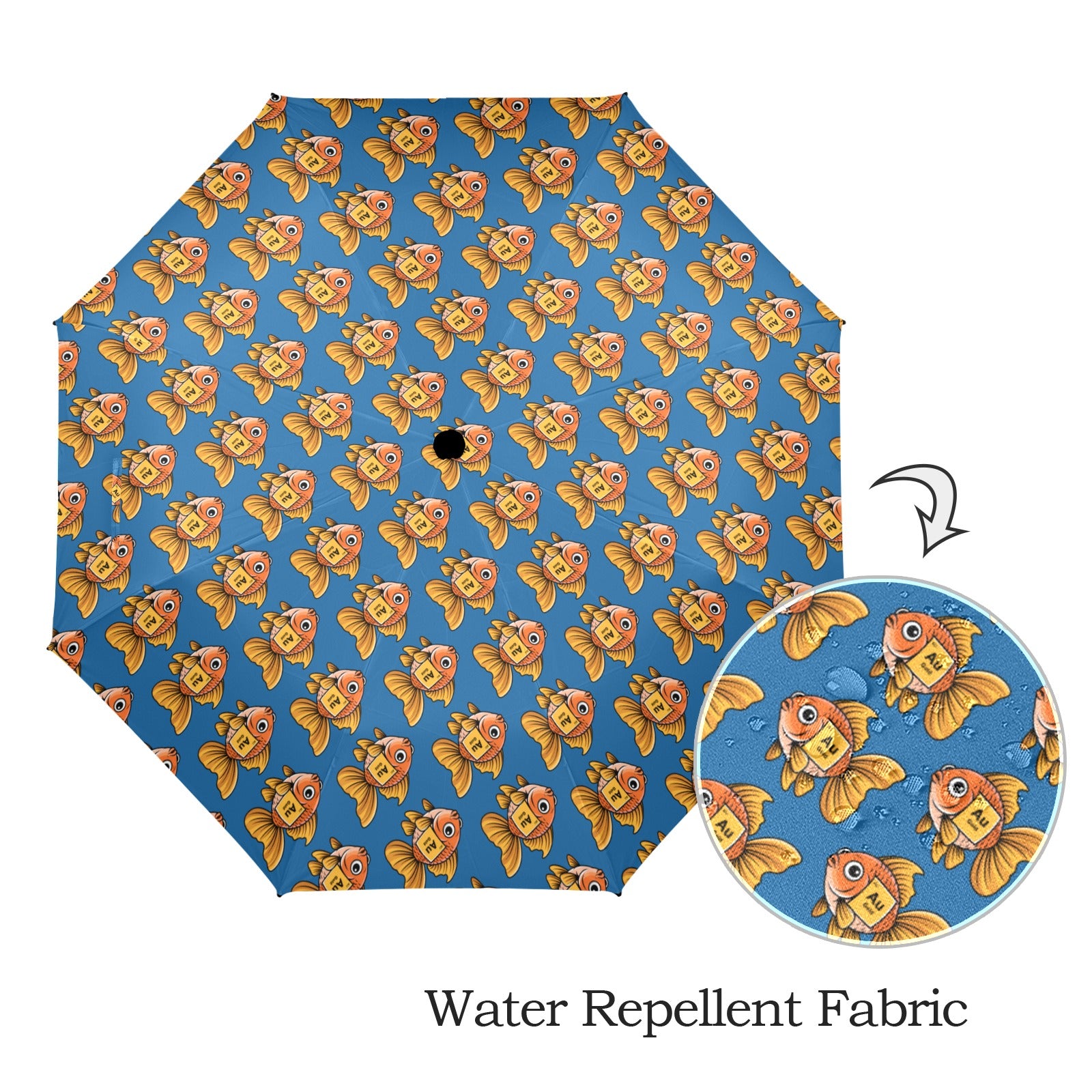 Gold Fish Periodic Table Umbrella