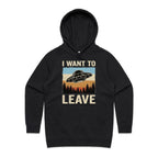 UFO I Want To Leave Women's AS Colour Hoodie