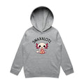 Snaxalotl, Axolotl Pizza Kids AS Colour Hoodie Grey Marle Kids Hoodie animal Food Printed In Australia