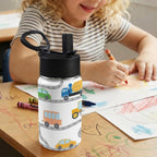 On The Road 12oz Kids Water Bottle with Straw Lid