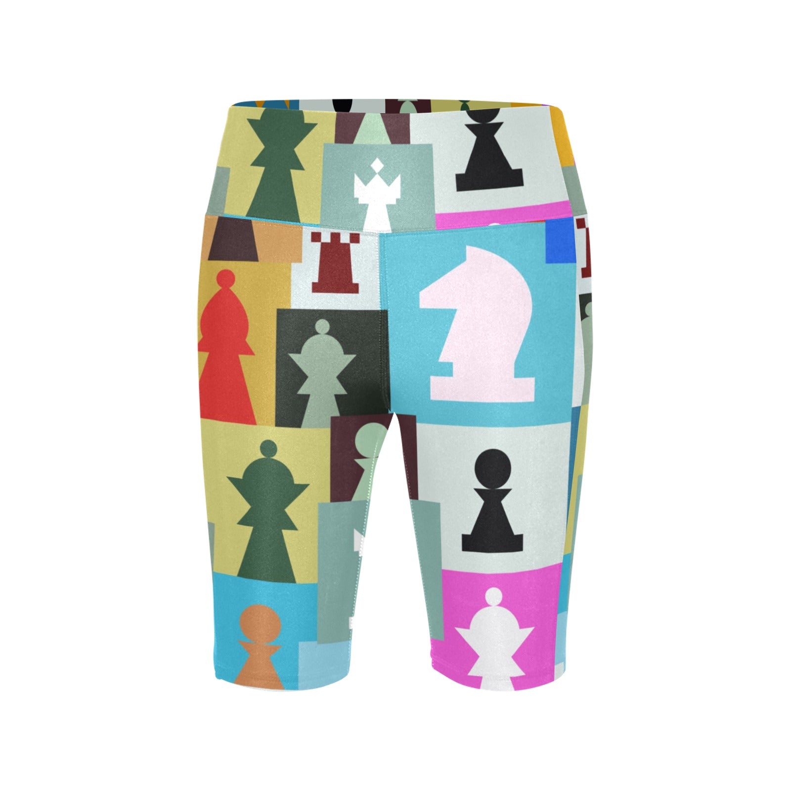 Colourful Chess - Women's Bike Shorts With Side Pockets Women's Bike Shorts Chess Games Printed Offshore