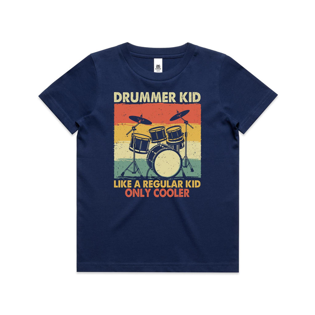 Drummer Kid - Kids Youth Staple Tee