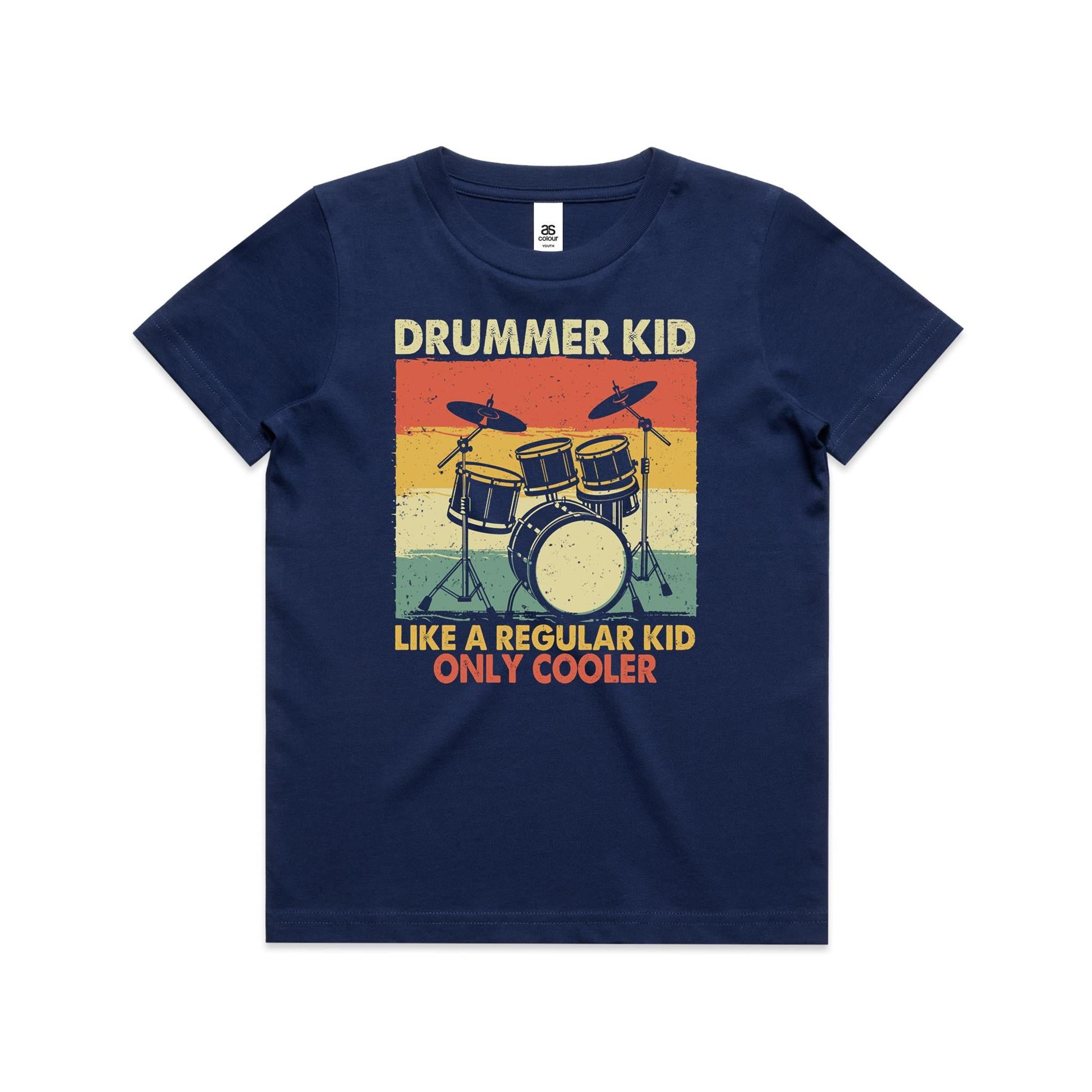 Drummer Kid - Kids Youth Staple Tee