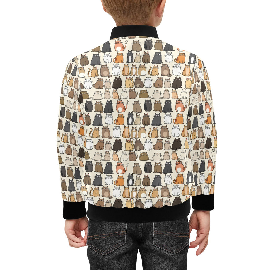 Lots Of Cats Kids Bomber Jacket Kids Bomber Jacket animal Printed Offshore