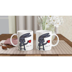 Wake Up, Rabbit - White 11oz Ceramic Mug White 11oz Mug animal Coffee Globally Fulfilled