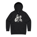 Alien Bigfoot Heart Hands Women's AS Colour Hoodie Black Womens Hoodie Love Printed In Australia Sci Fi