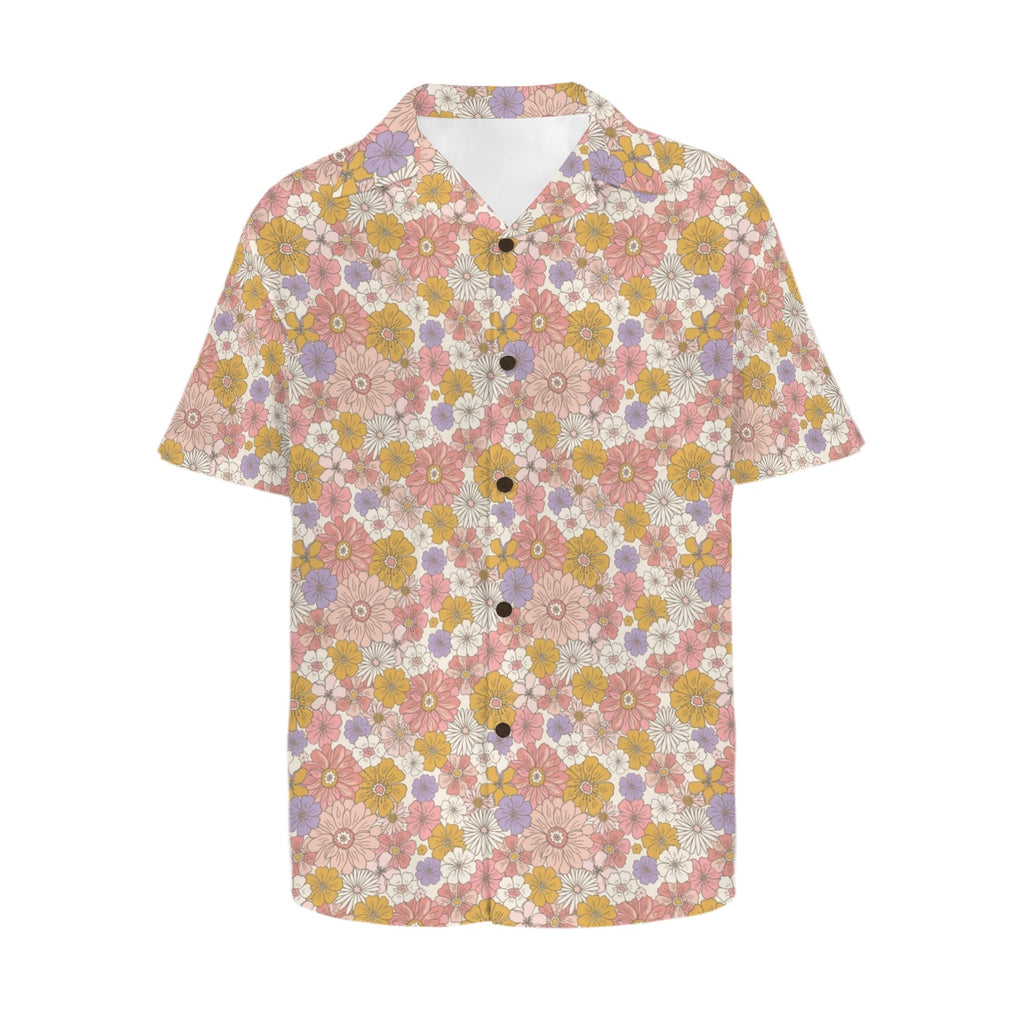 Faded Floral Men's Hawaiian Shirt