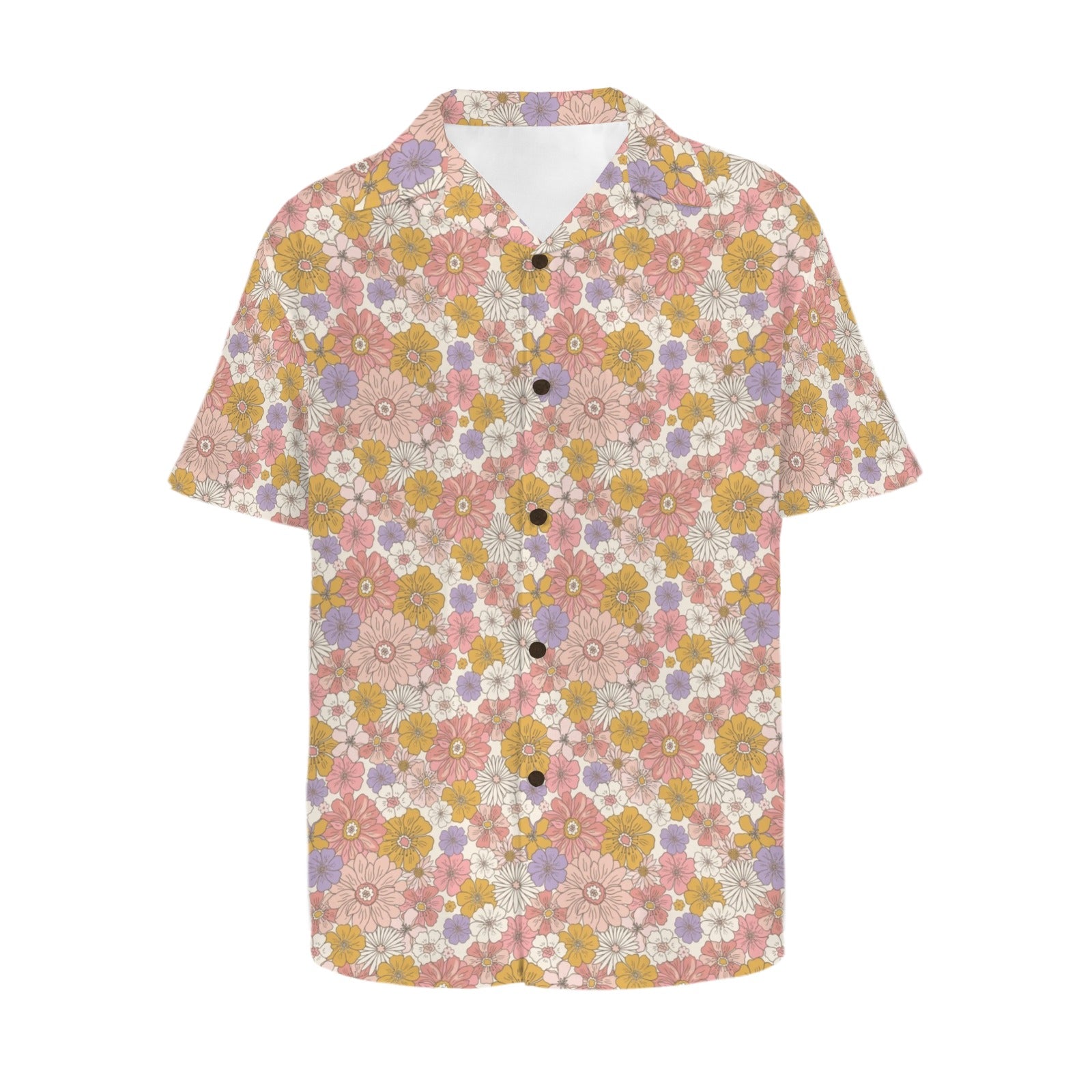 Faded Floral Men's Hawaiian Shirt
