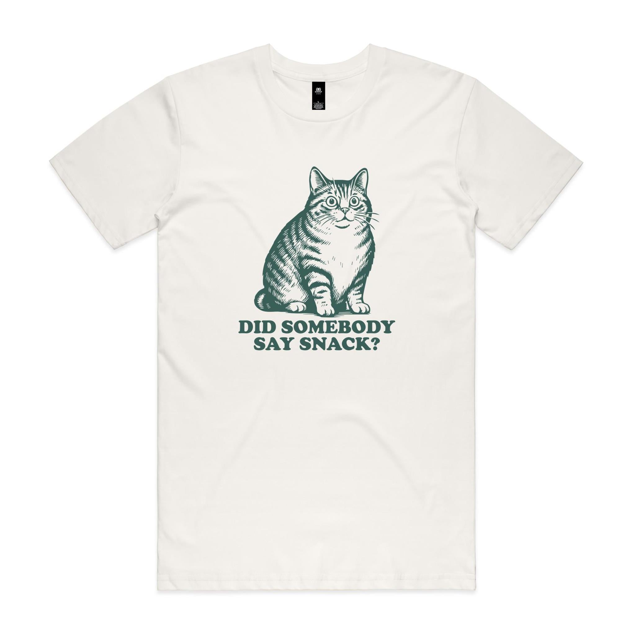 Cat, Did Somebody Say Snack? - Mens T-shirt