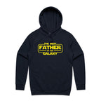 The Best Father In The Galaxy - Mens Hoodie Navy Mens Hoodie Dad Printed In Australia