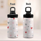 Pretty Hearts - Kids Water Bottle with Chug Lid (12 oz) Kids Water Bottle with Chug Lid Love Printed Offshore