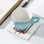 Dad, The Original Superhero - Ceramic Coasters (Square) Ceramic Coasters Dad Printed Offshore