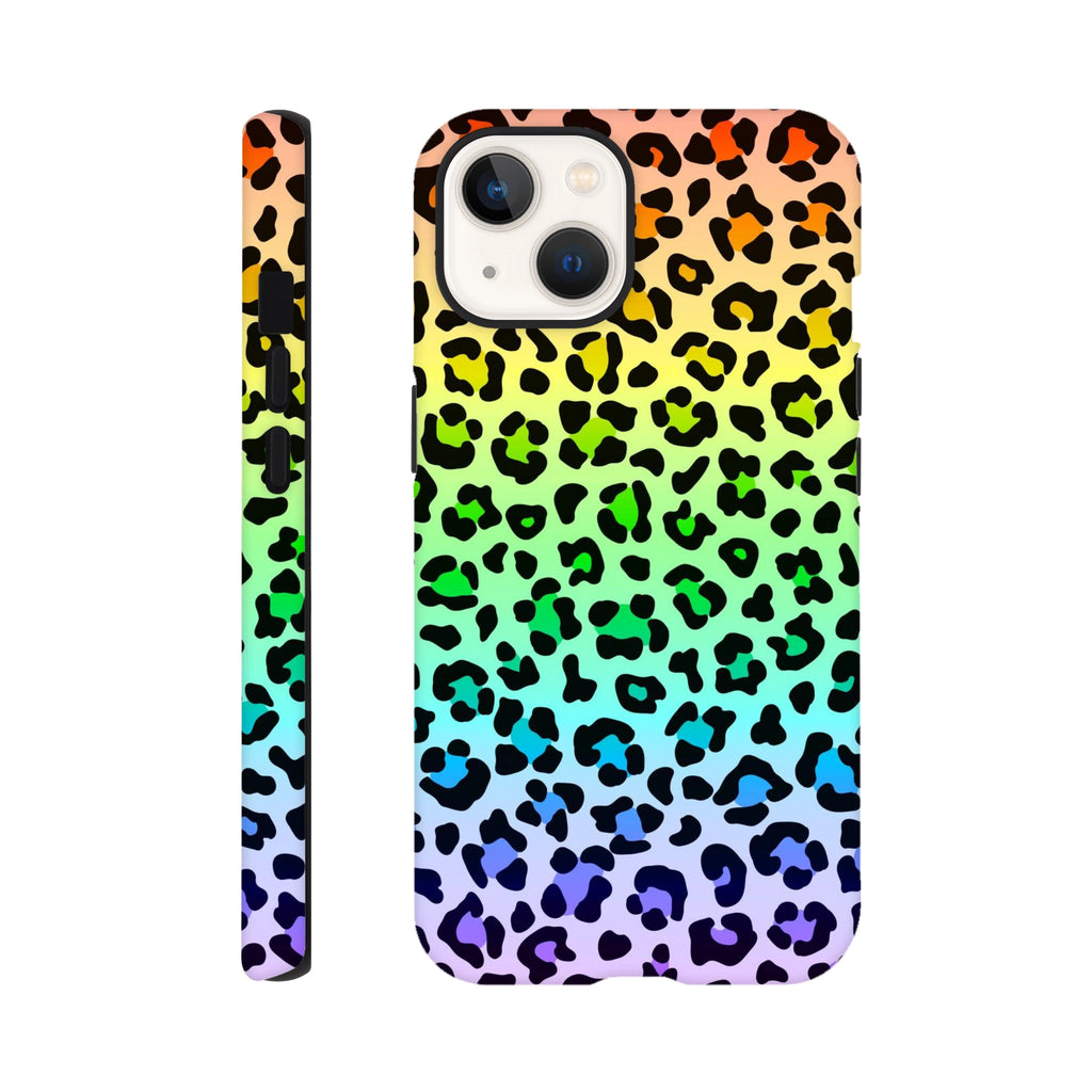 Rainbow Leopard Print - Apple iPhone Tough case iPhone 13 iPhone Tough Case animal Globally Fulfilled