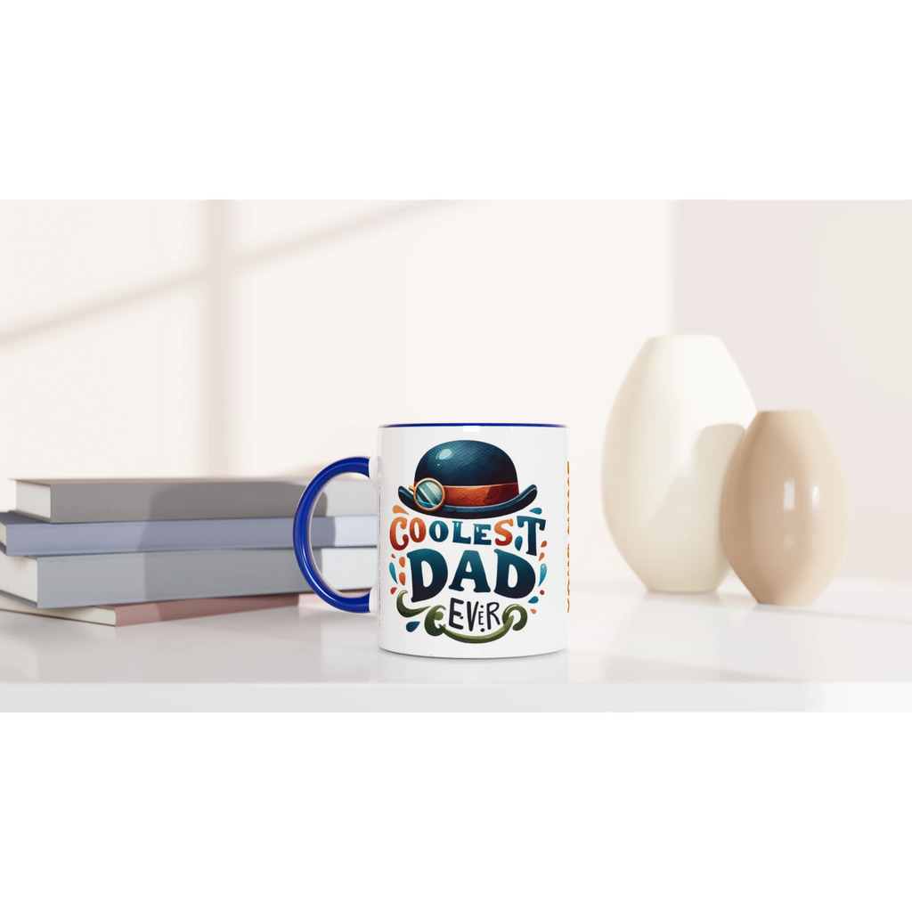 Personalise - Coolest Dad Ever - 11oz Ceramic Mug Personalised 11oz Mug customise Dad Globally Fulfilled personalise