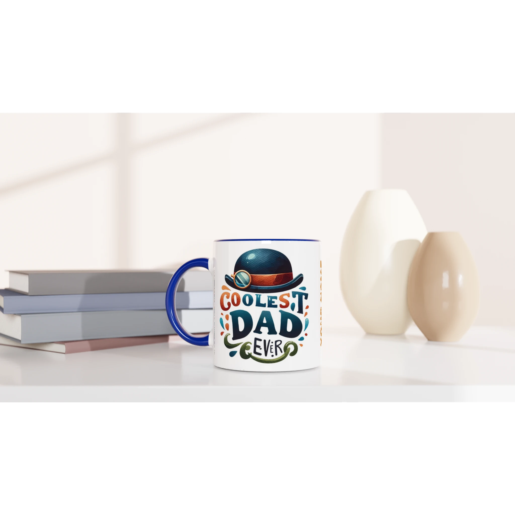 Personalise - Coolest Dad Ever - 11oz Ceramic Mug Personalised 11oz Mug customise Dad Globally Fulfilled personalise