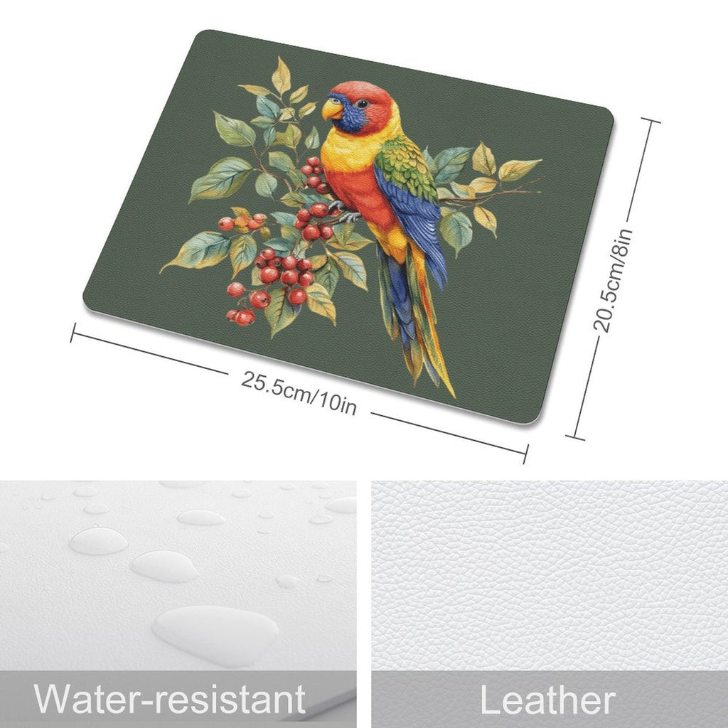 Lorikeet Leather Mouse Pad Leather Mouse Pad animal Printed Offshore